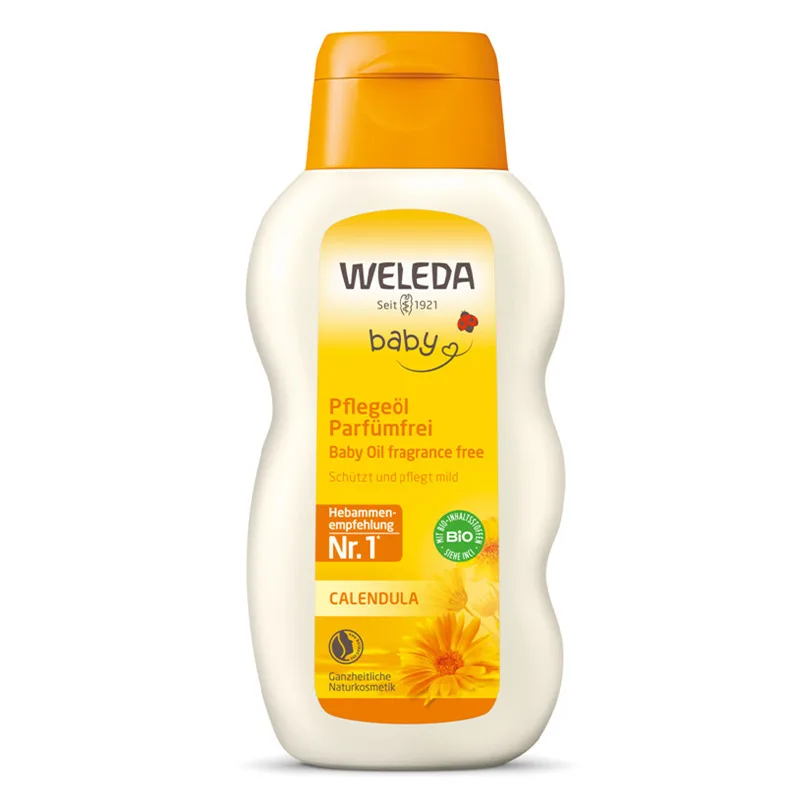 Calendula Baby Oil, Fragrance Free